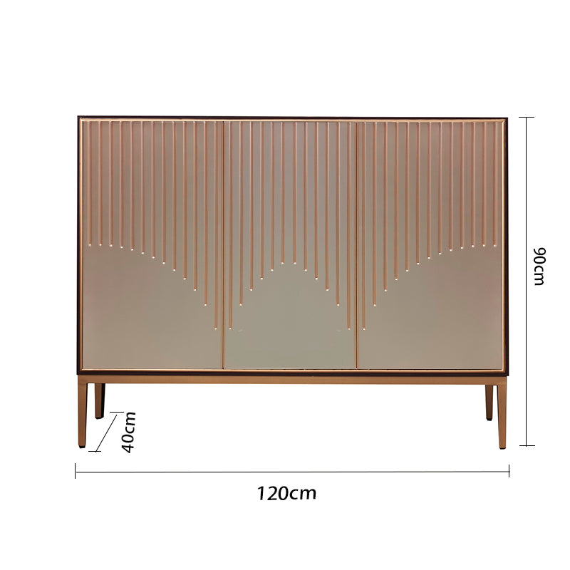 Glam Style Sideboard Engineered Wood Dining Sideboard with Doors for Living Room