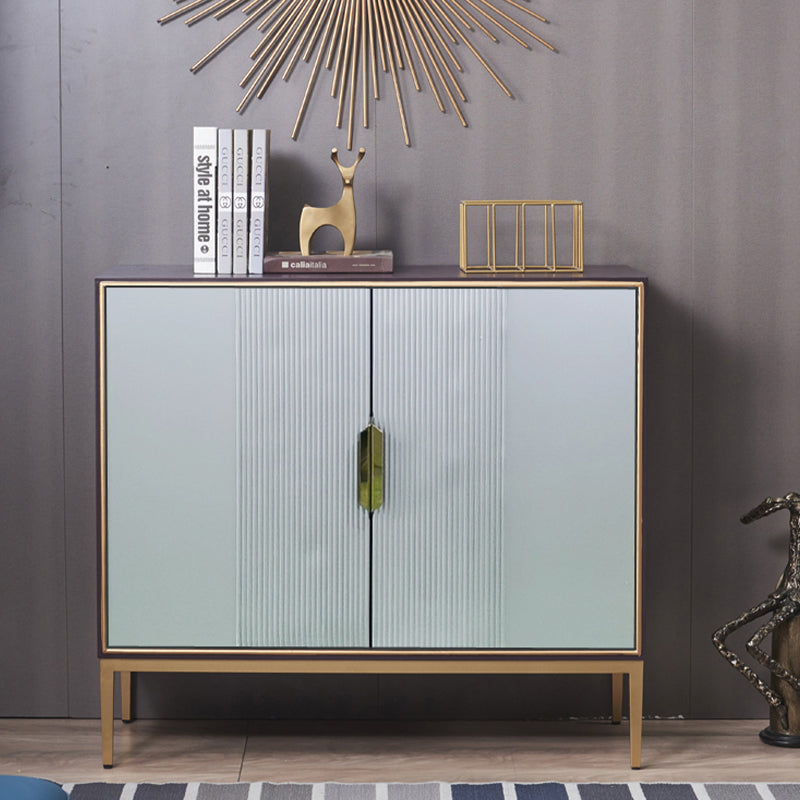 Glam Style Sideboard Engineered Wood Dining Sideboard with Doors for Living Room