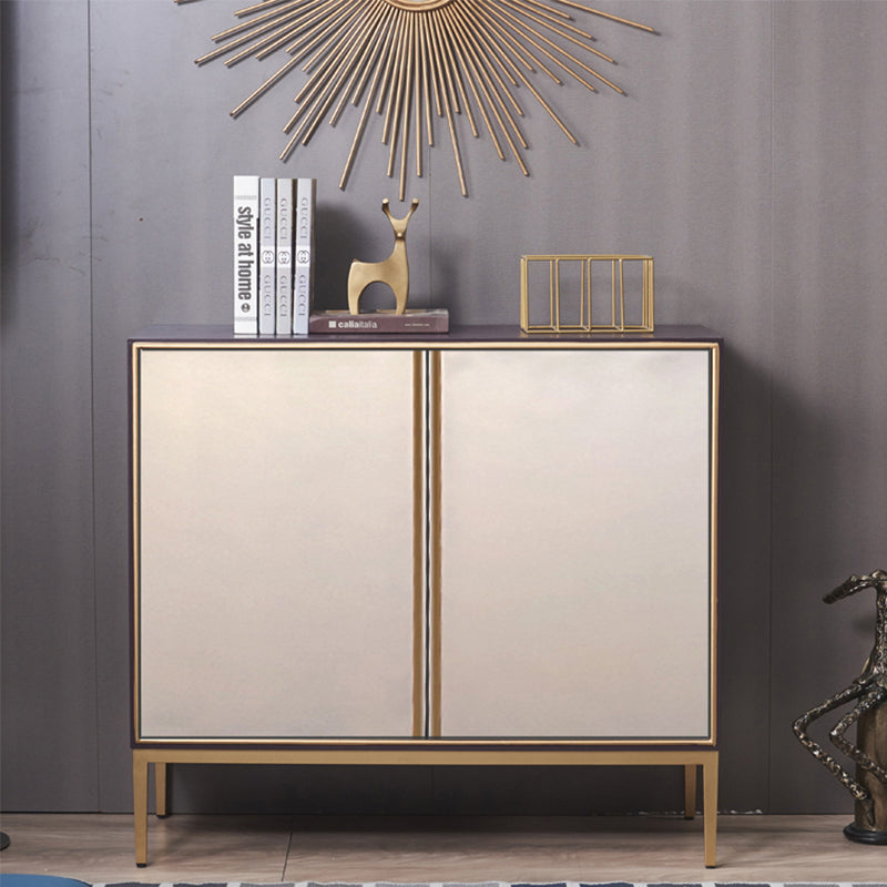 Glam Style Sideboard Engineered Wood Dining Sideboard with Doors for Living Room