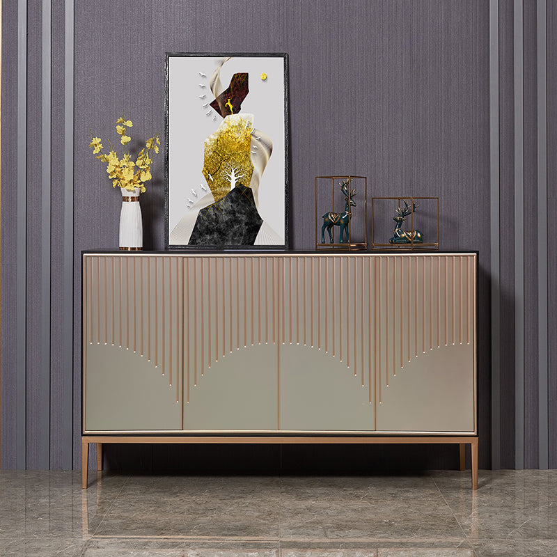 Glam Style Sideboard Engineered Wood Dining Sideboard with Doors for Living Room