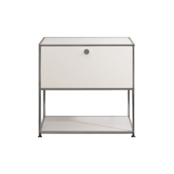 White Colour Metal Sideboard Contemporary Style Storage Dining Sideboard