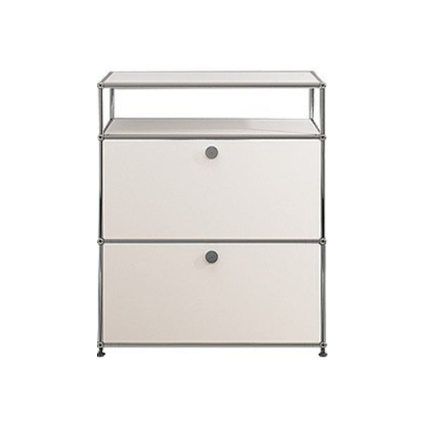 White Colour Metal Sideboard Contemporary Style Storage Dining Sideboard