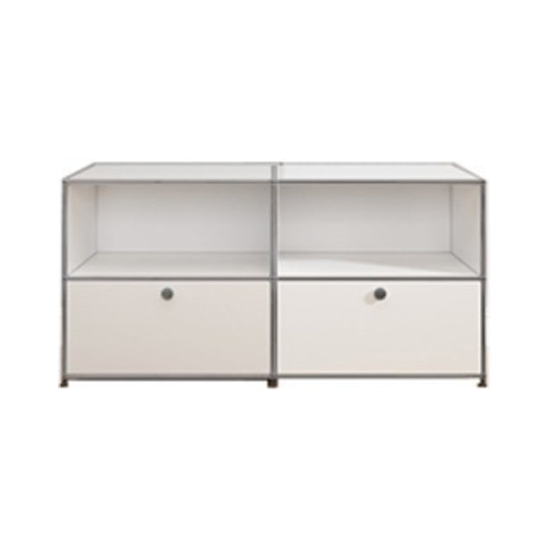 White Colour Metal Sideboard Contemporary Style Storage Dining Sideboard