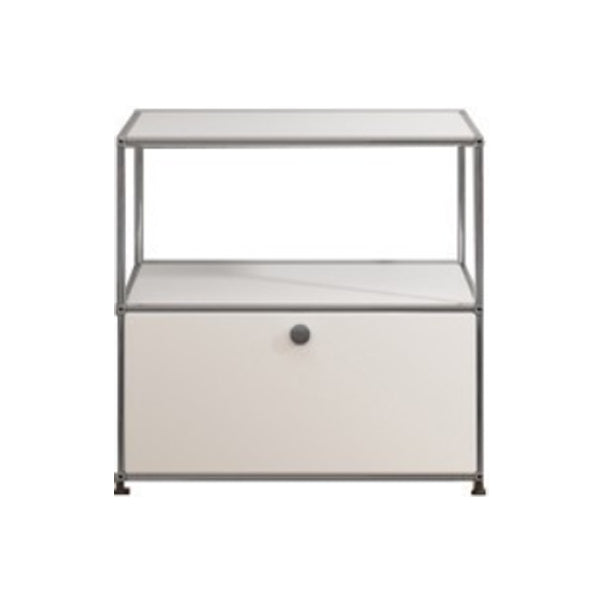 White Colour Metal Sideboard Contemporary Style Storage Dining Sideboard