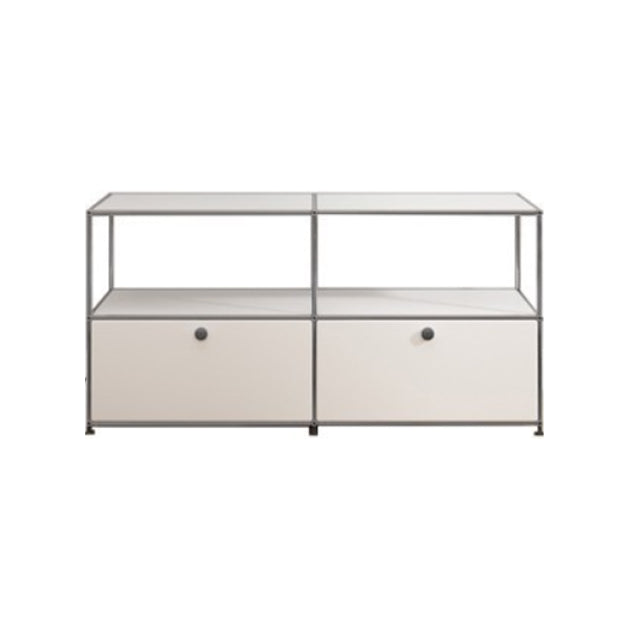 White Colour Metal Sideboard Contemporary Style Storage Dining Sideboard