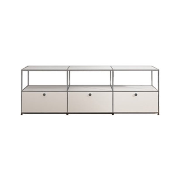 White Colour Metal Sideboard Contemporary Style Storage Dining Sideboard