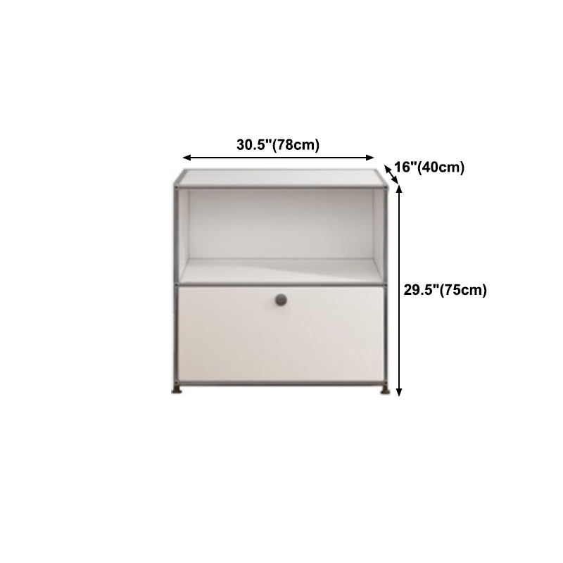 White Colour Metal Sideboard Contemporary Style Storage Dining Sideboard