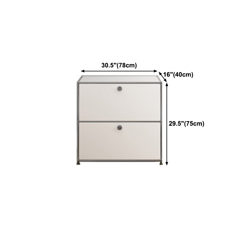 White Colour Metal Sideboard Contemporary Style Storage Dining Sideboard