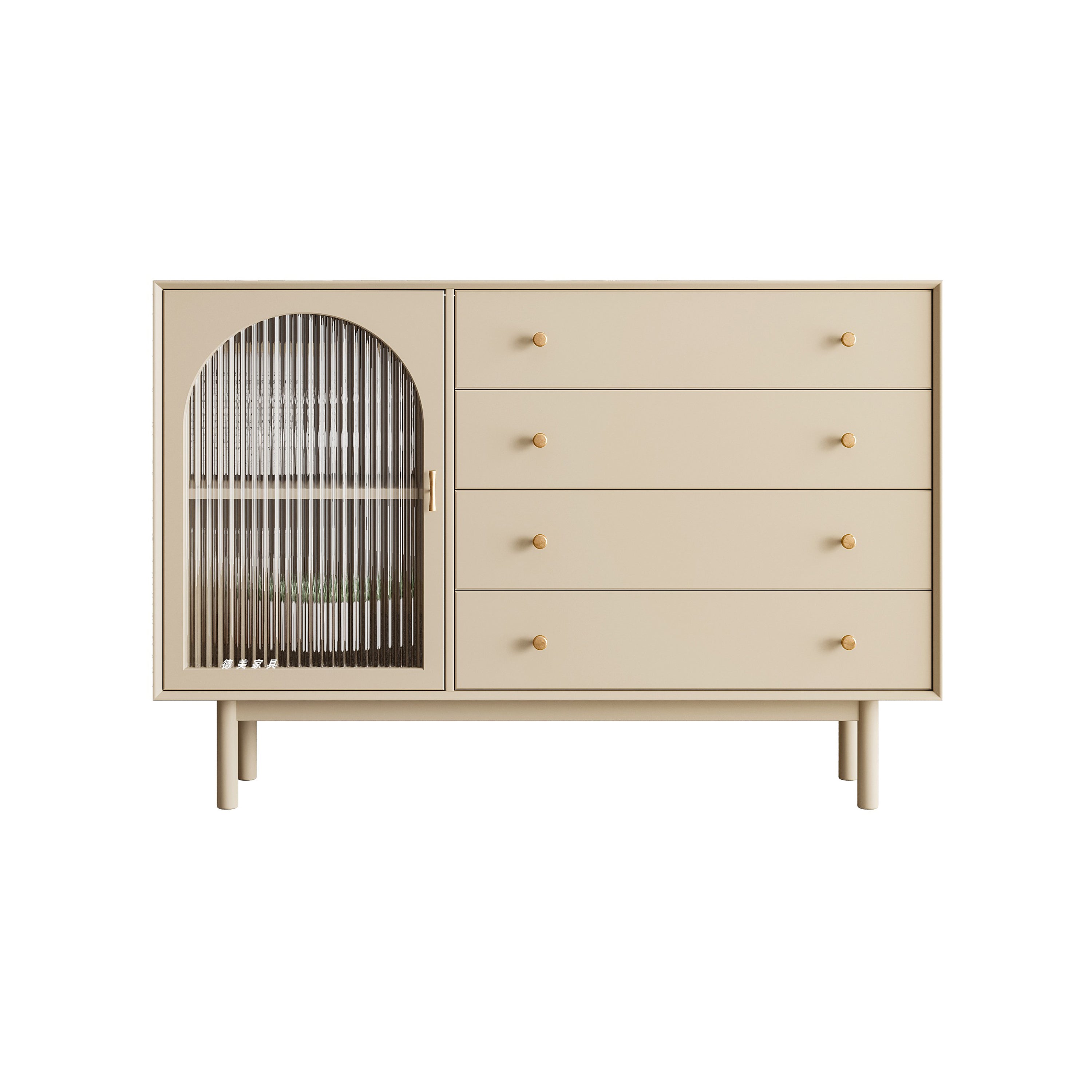 Modern Rectangle Storage Server Wooden Sideboard with Drawers and Doors