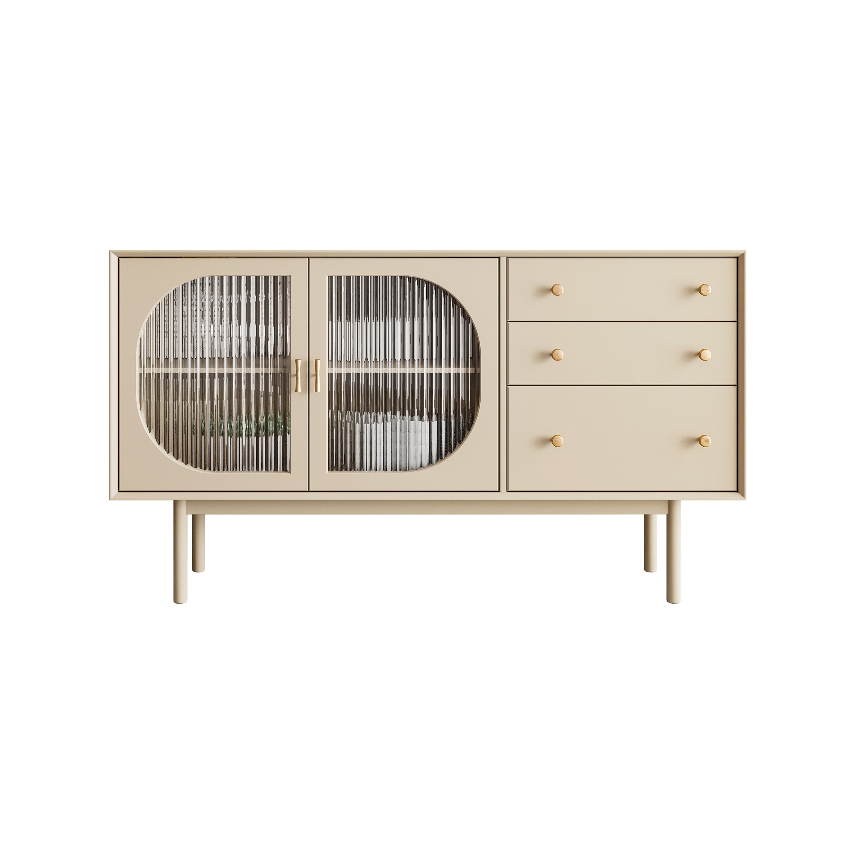 Modern Rectangle Storage Server Wooden Sideboard with Drawers and Doors