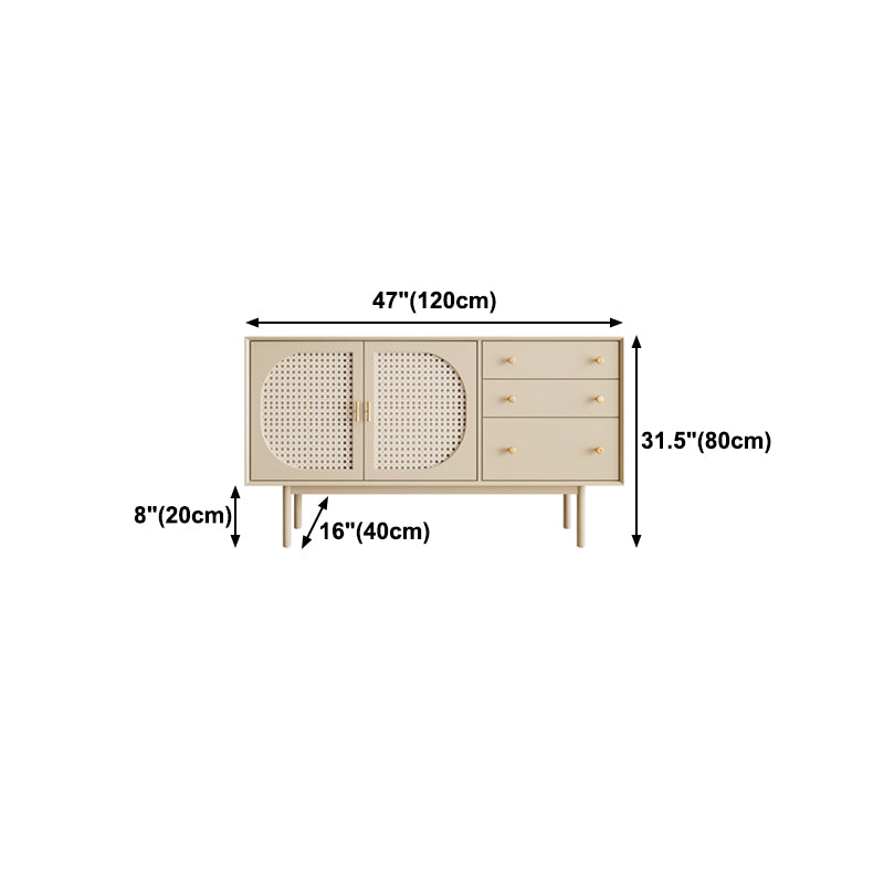 Modern Rectangle Storage Server Wooden Sideboard with Drawers and Doors