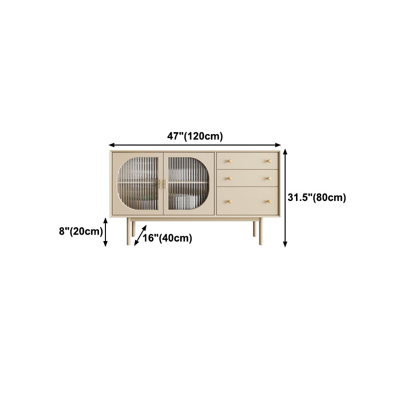 Modern Rectangle Storage Server Wooden Sideboard with Drawers and Doors