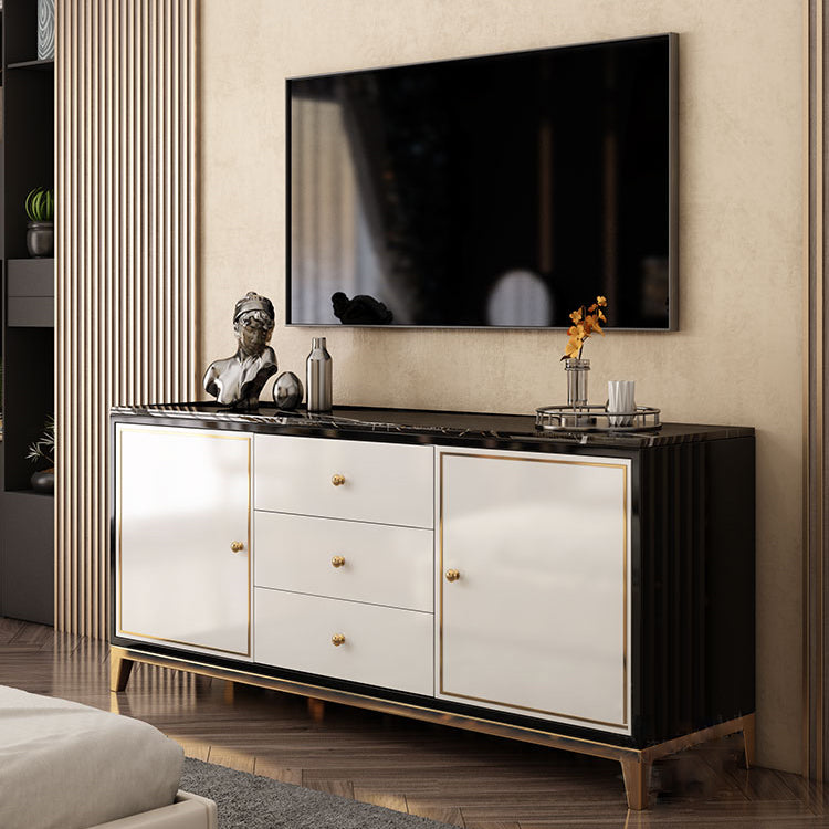 Rectangle Sideboard Luxury Storage Server with Drawers and Doors