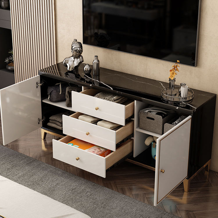 Rectangle Sideboard Luxury Storage Server with Drawers and Doors