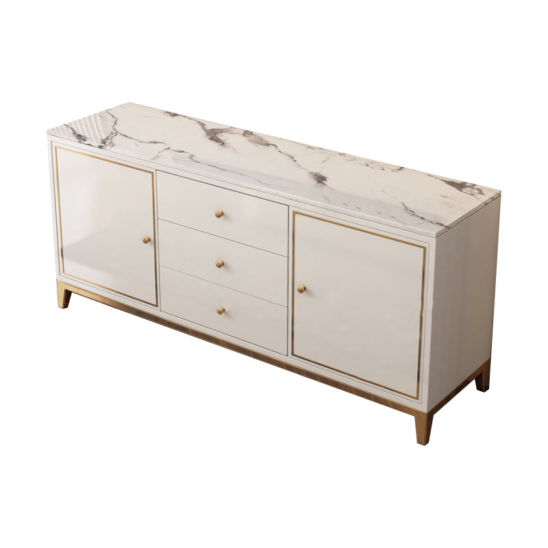 Rectangle Sideboard Luxury Storage Server with Drawers and Doors