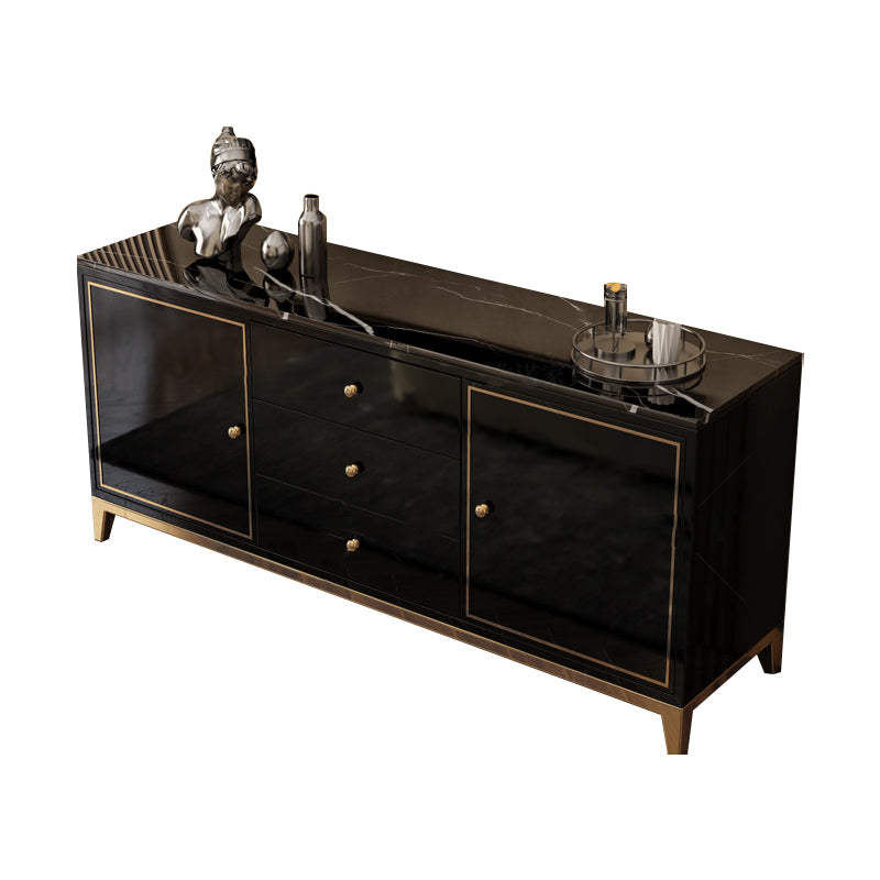 Rectangle Sideboard Luxury Storage Server with Drawers and Doors