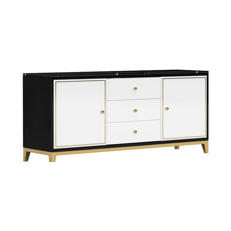 Rectangle Sideboard Luxury Storage Server with Drawers and Doors