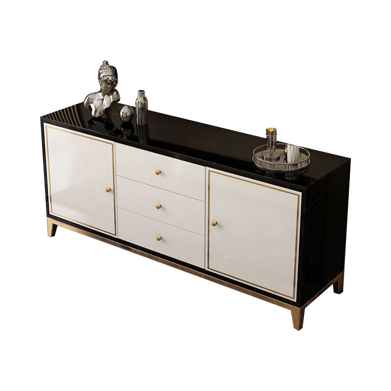 Rectangle Sideboard Luxury Storage Server with Drawers and Doors