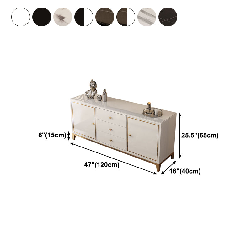 Rectangle Sideboard Luxury Storage Server with Drawers and Doors