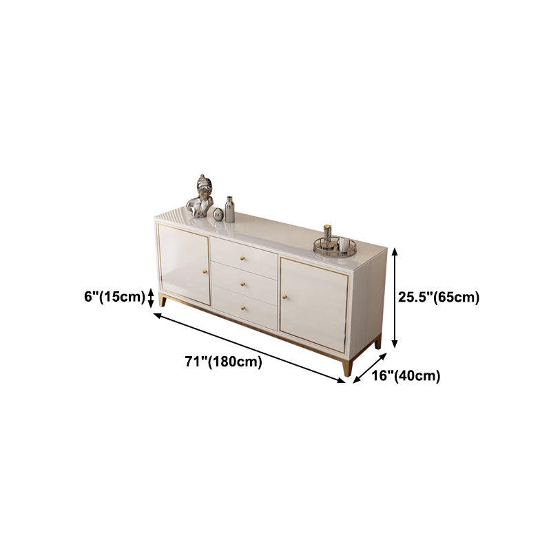 Rectangle Sideboard Luxury Storage Server with Drawers and Doors