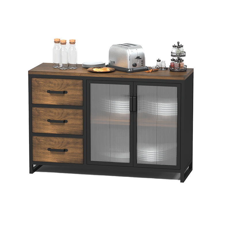 15.75"W Sideboard Contemporary Style Dining Server with 3 Drawers for Kitchen Dining Room