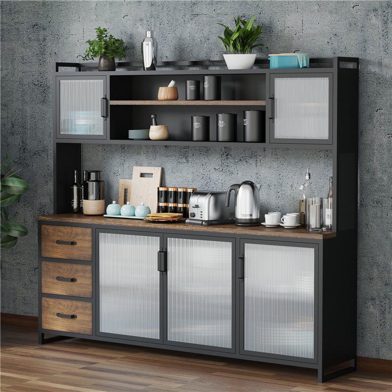 15.75"W Sideboard Contemporary Style Dining Server with 3 Drawers for Kitchen Dining Room