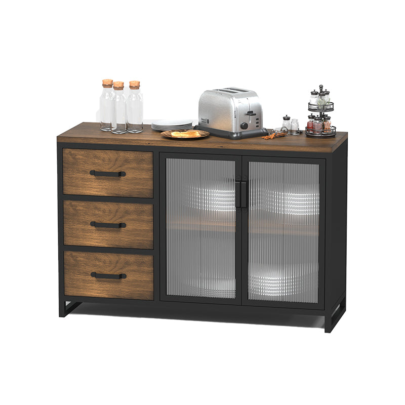 15.75"W Sideboard Contemporary Style Dining Server with 3 Drawers for Kitchen Dining Room