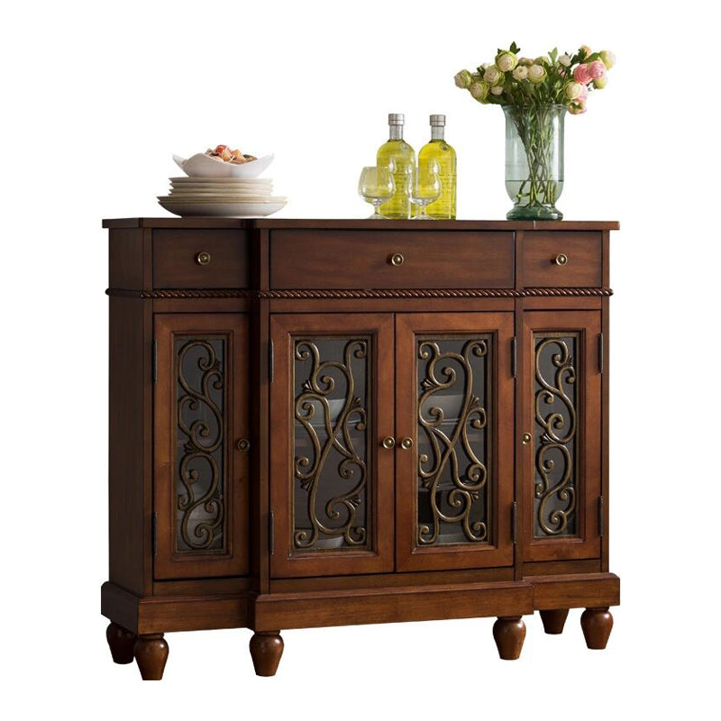 Dining Server Birch and Manufactured Wood Sideboard with Drawers ,42.1"L X 13.2"W X 37"H