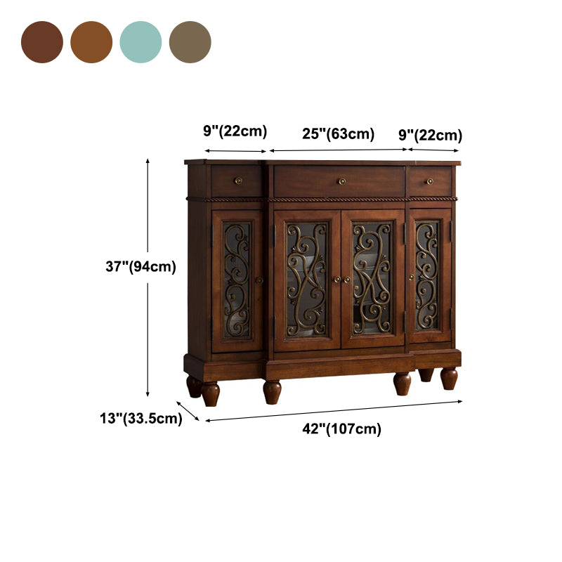 Dining Server Birch and Manufactured Wood Sideboard with Drawers ,42.1"L X 13.2"W X 37"H