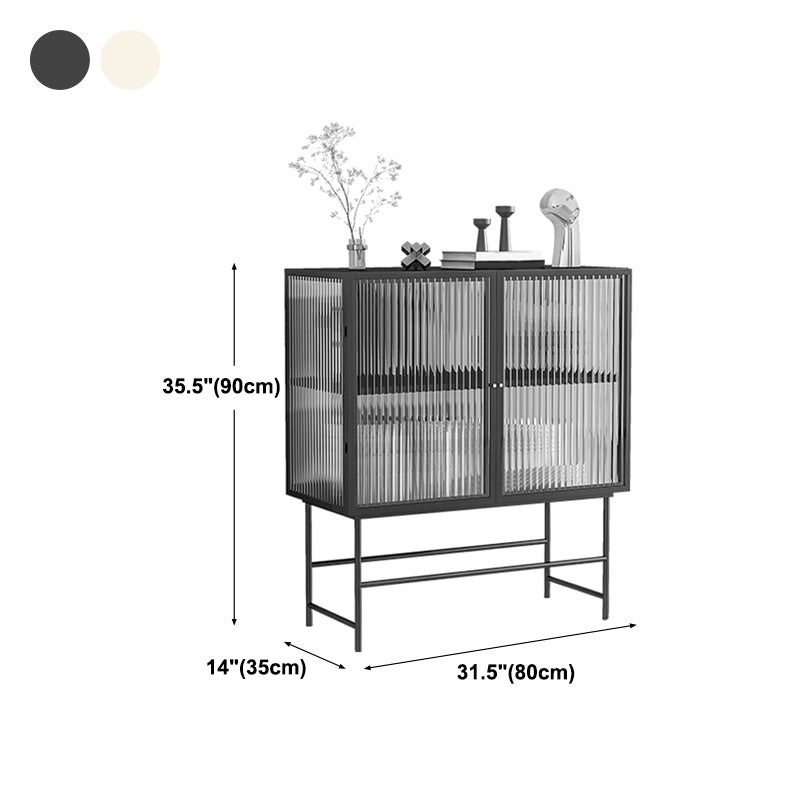 35.43"H Sideboard Modern Style Dining Server with 2 Doors for Kitchen and Dining Room