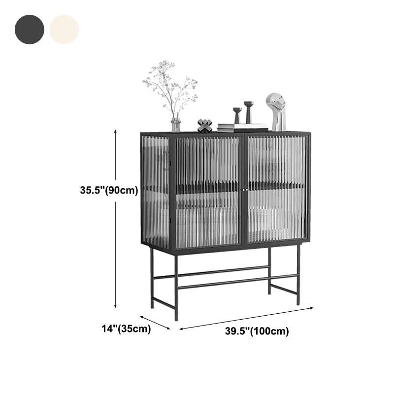 35.43"H Sideboard Modern Style Dining Server with 2 Doors for Kitchen and Dining Room