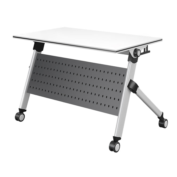 Contemporary Manufactured Wood Office Desk Rectangle Desk with Wheels