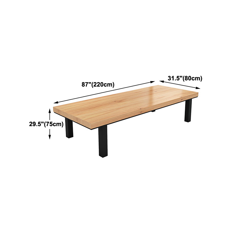 Solid Wood Meeting Table Modern Rectangle Office Working Desk