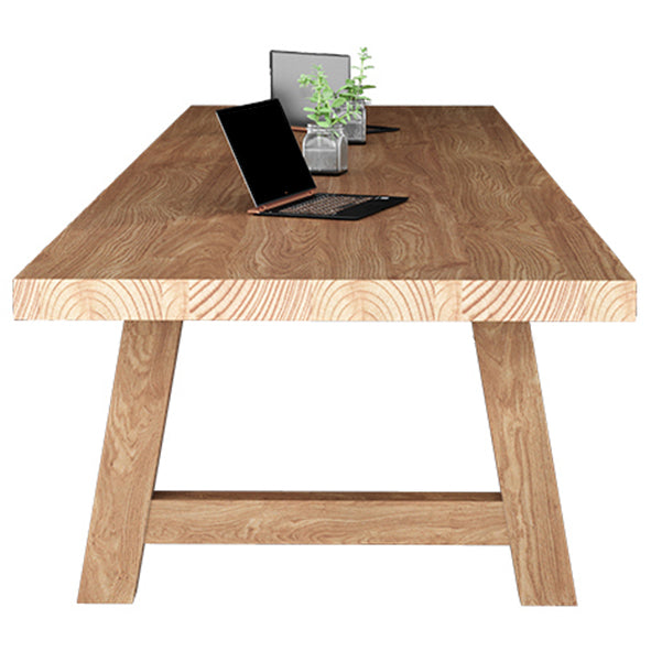 Solid Wood Office Table Contemporary Wood Color Meeting Table