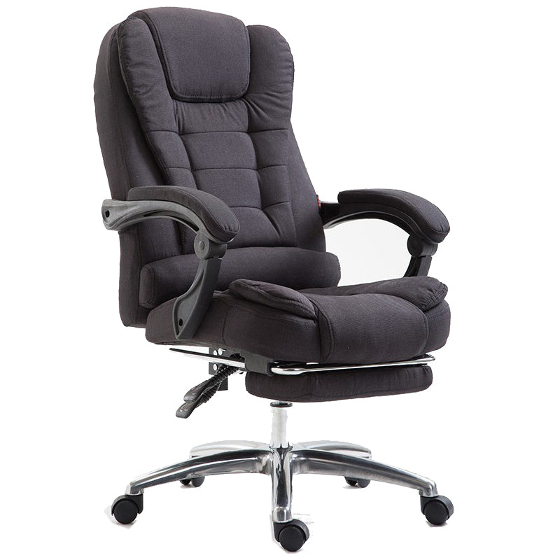 High Back Executive Office Chair with Chrome Metal Frame Contemporary Task Chair