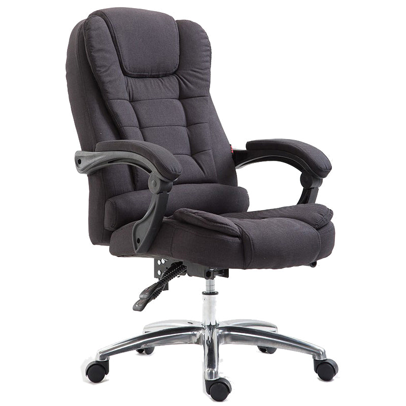 High Back Executive Office Chair with Chrome Metal Frame Contemporary Task Chair