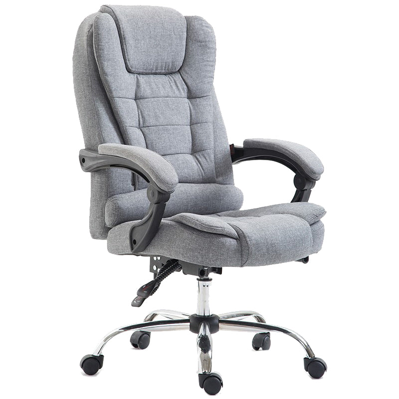 High Back Executive Office Chair with Chrome Metal Frame Contemporary Task Chair