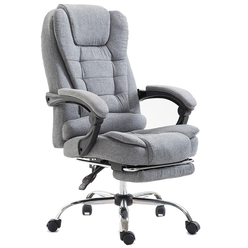 High Back Executive Office Chair with Chrome Metal Frame Contemporary Task Chair