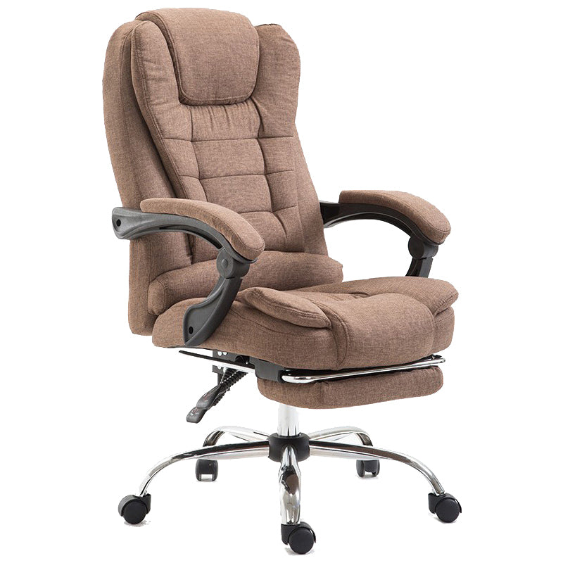 High Back Executive Office Chair with Chrome Metal Frame Contemporary Task Chair