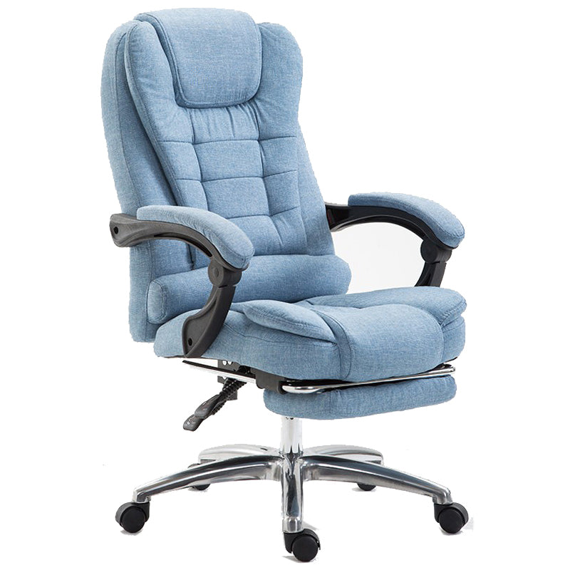 High Back Executive Office Chair with Chrome Metal Frame Contemporary Task Chair