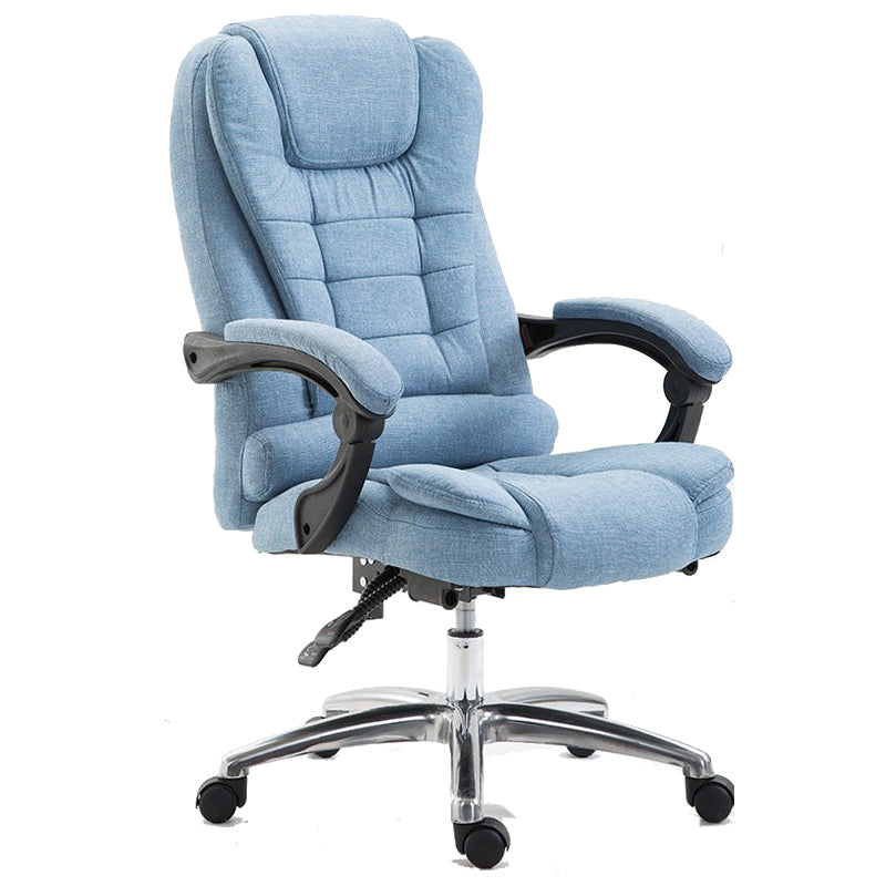 High Back Executive Office Chair with Chrome Metal Frame Contemporary Task Chair