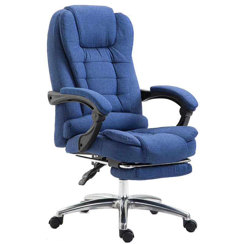 High Back Executive Office Chair with Chrome Metal Frame Contemporary Task Chair