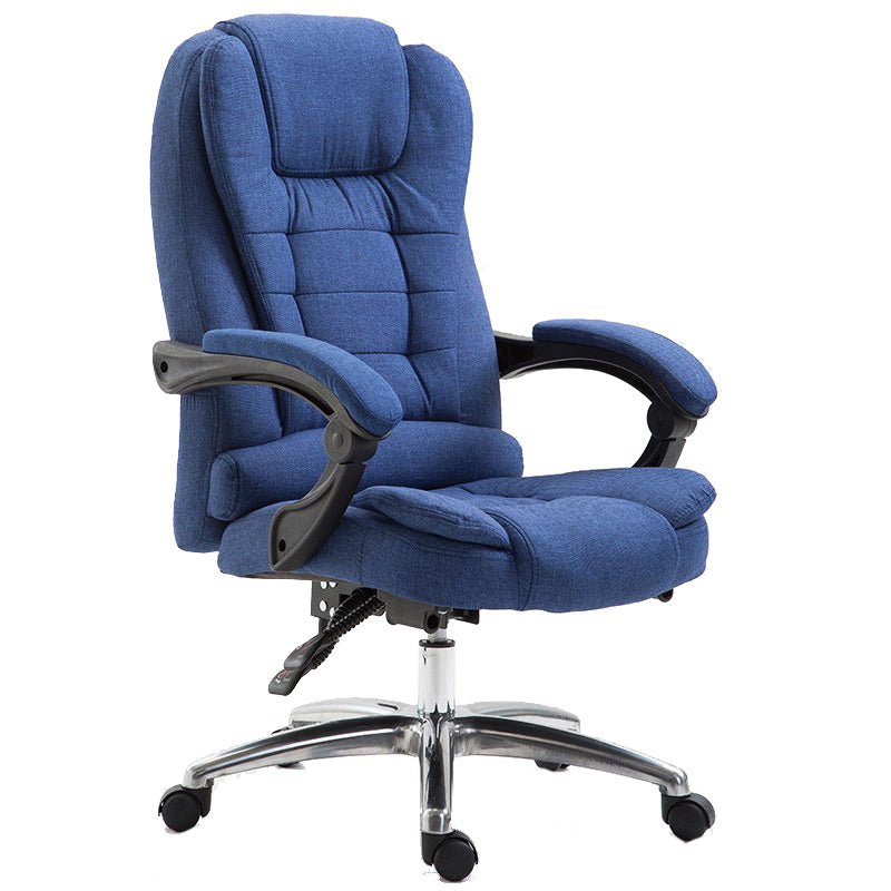 High Back Executive Office Chair with Chrome Metal Frame Contemporary Task Chair