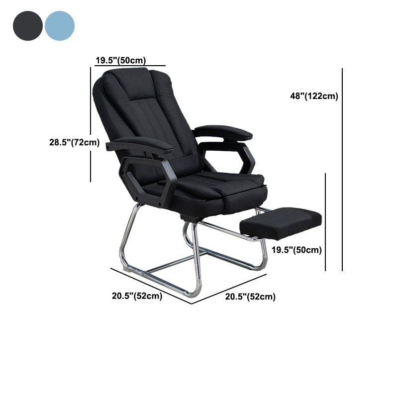 High Back Executive Office Chair with Chrome Metal Frame Contemporary Task Chair