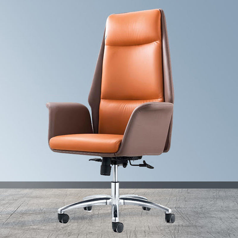 Modern Office Chair with Silver Metal Frame Executive Ergonomic Task Chair