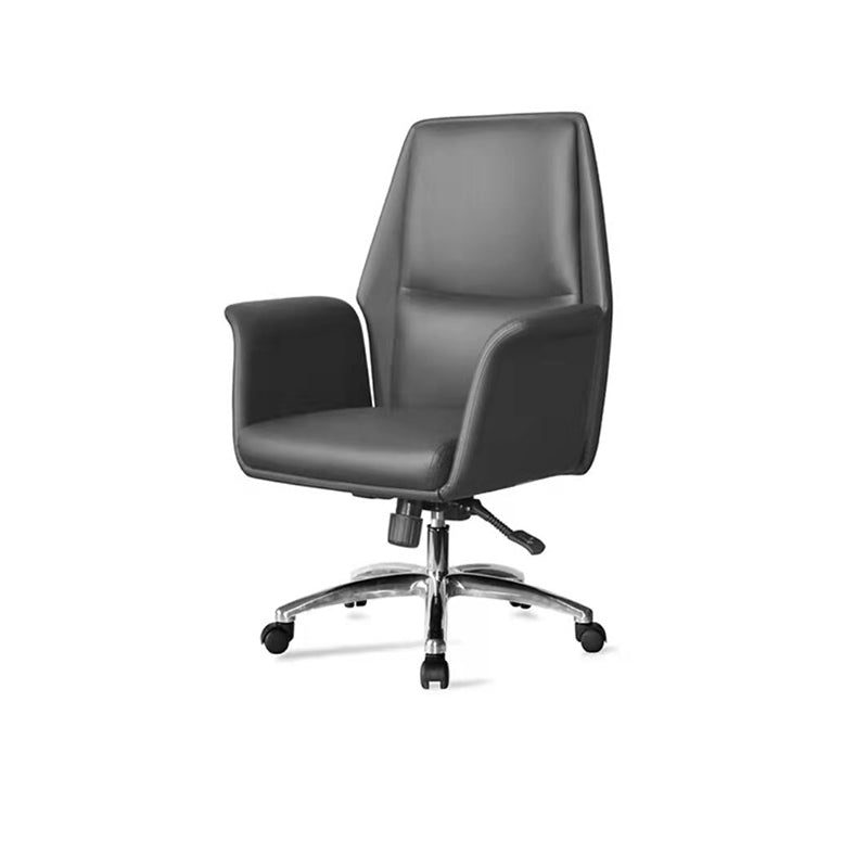 Modern Office Chair with Silver Metal Frame Executive Ergonomic Task Chair