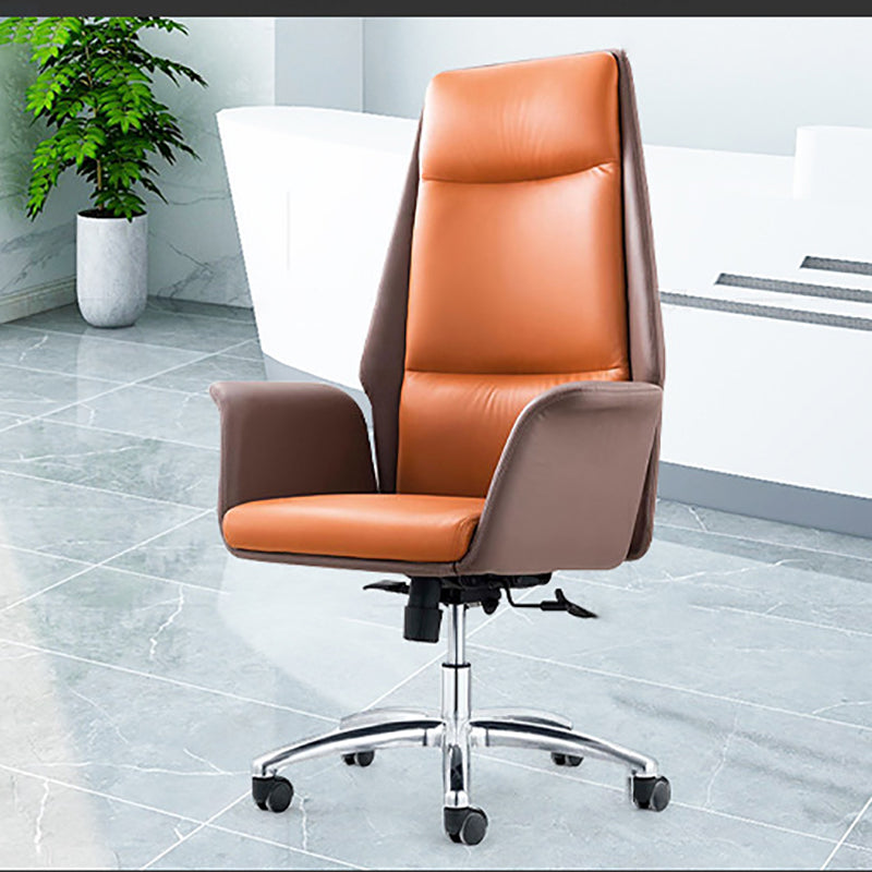 Modern Office Chair with Silver Metal Frame Executive Ergonomic Task Chair