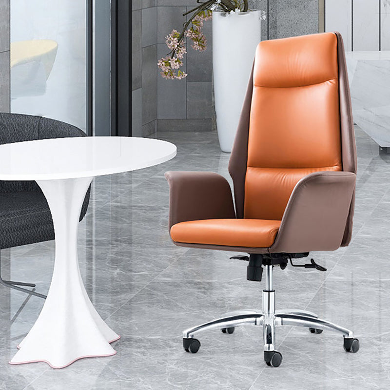 Modern Office Chair with Silver Metal Frame Executive Ergonomic Task Chair