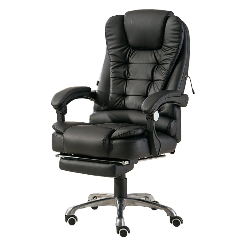 Contemporary Office Chair with Silver Metal Base Executive Ergonomic Computer Chair