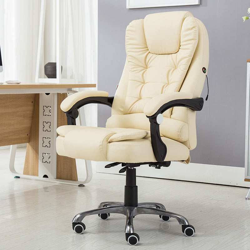 Contemporary Office Chair with Silver Metal Base Executive Ergonomic Computer Chair